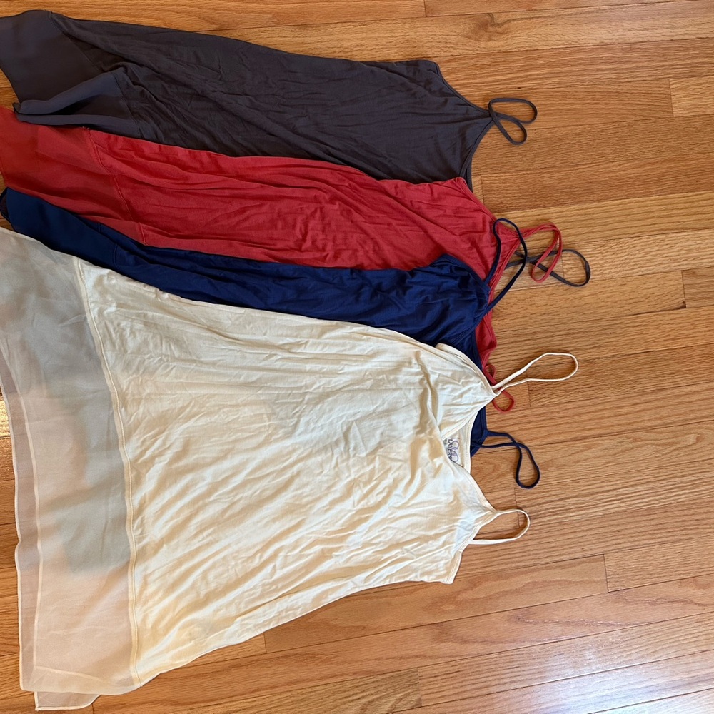 LOGO by Lori Goldstein Women's Tops - Cream, Red, Blue, Gray. You get all 4!